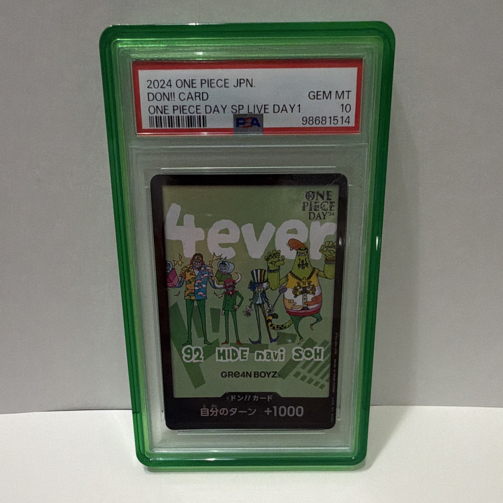 One Piece Don #92 HIDE navi SOH PSA 10 Graded JPN One Piece Day SP Live One Piece Don #92 HIDE navi SOH PSA 10 Graded JPN One Piece Day SP Live