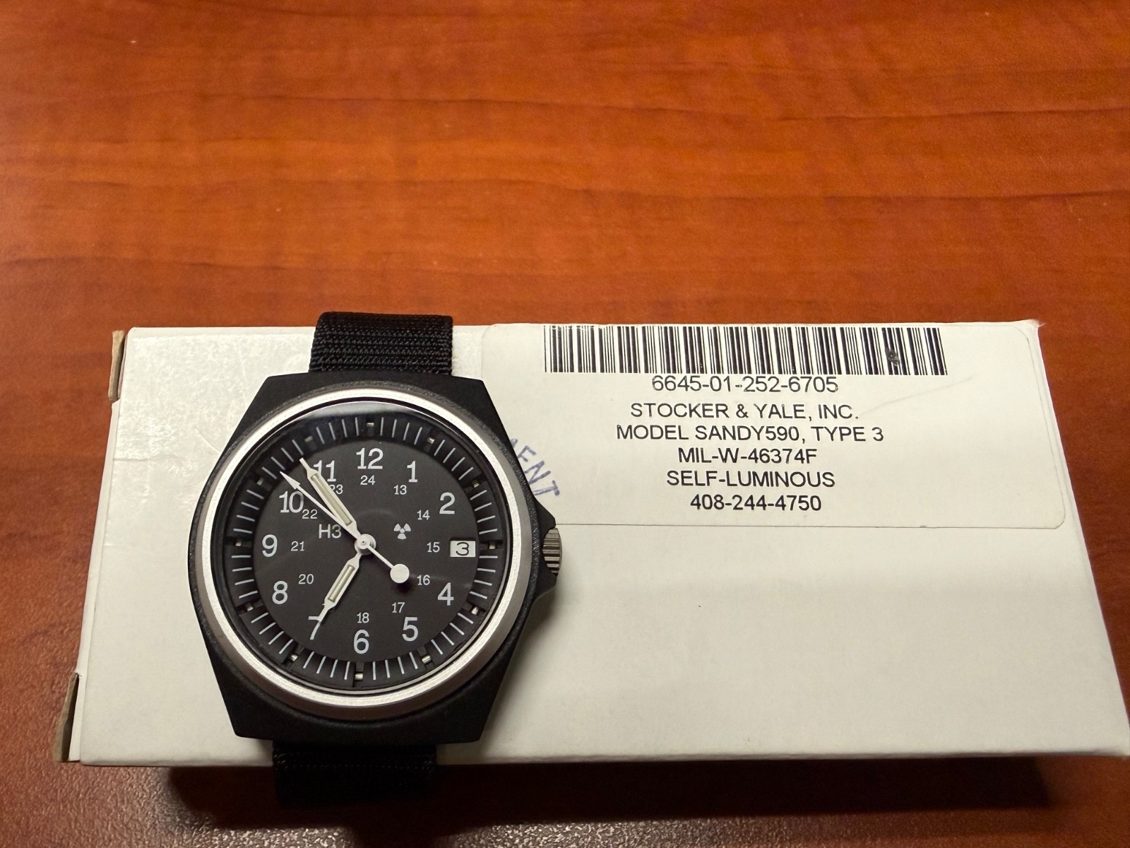 NEW OLD STOCK STOCKER & YALE MIL-W-46374E SANDY 590 MILITARY WATCH 1998 S&Y NEW OLD STOCK STOCKER & YALE MIL-W-46374E SANDY 590 MILITARY WATCH 1998 S&Y