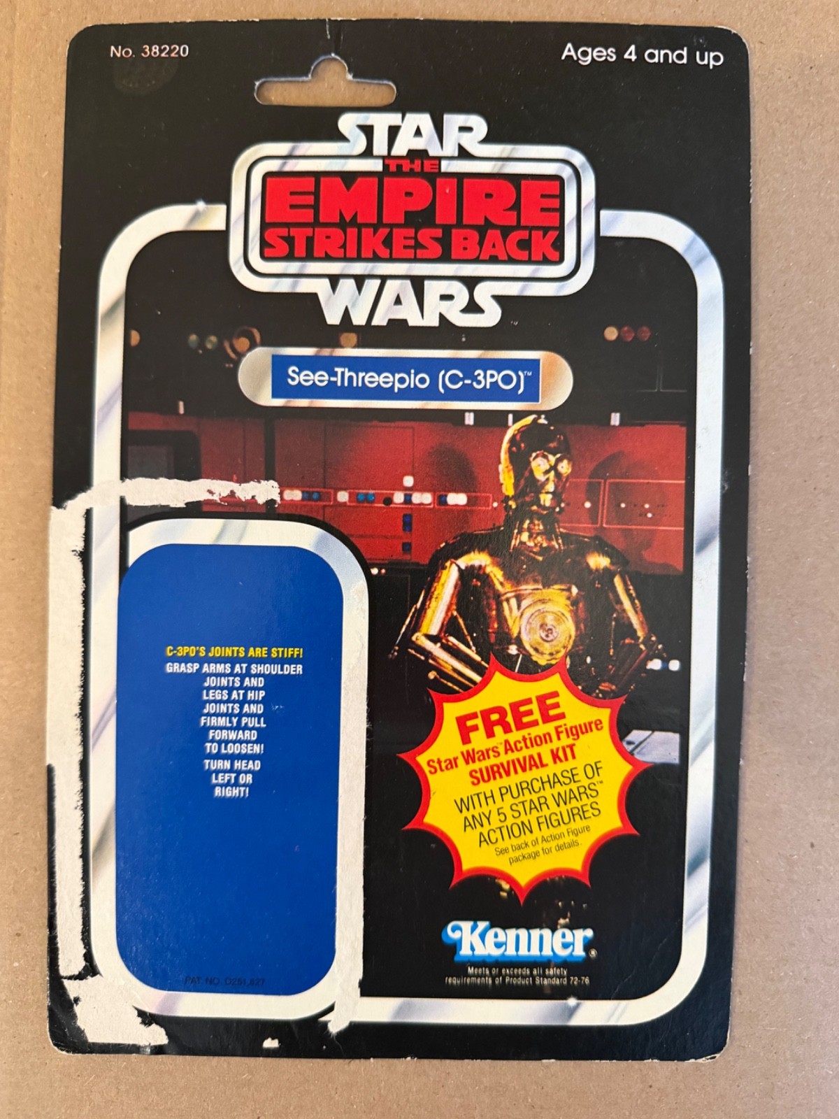 Vintage 1980 Kenner Star Wars ESB See-Threepio C-3PO 41A Cardback w/ Text Rare Vintage 1980 Kenner Star Wars ESB See-Threepio C-3PO 41A Cardback w/ Text Rare