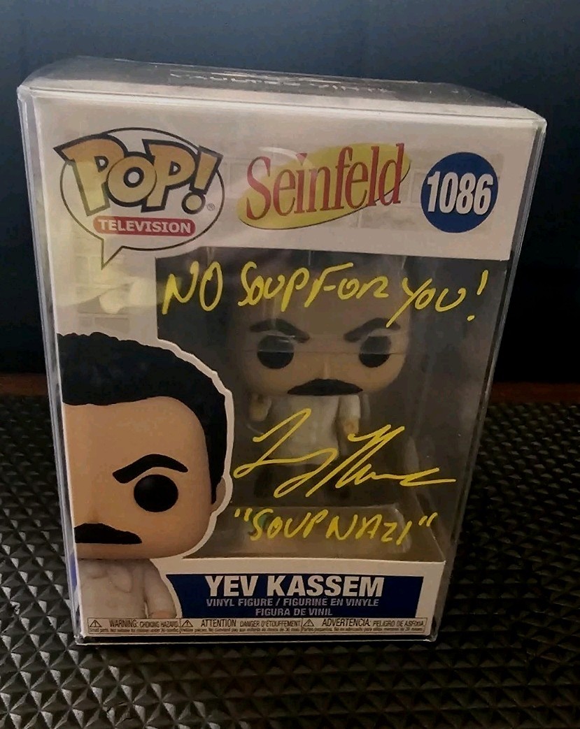 🔥  Funko Pop Seinfeld Yev Kassem Soup Nazi No Soup For You Signed AUTO PSA Coa