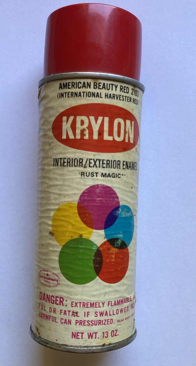 Vintage Krylon 2103 America Beauty Red International Harvest Red Paper Label 99%