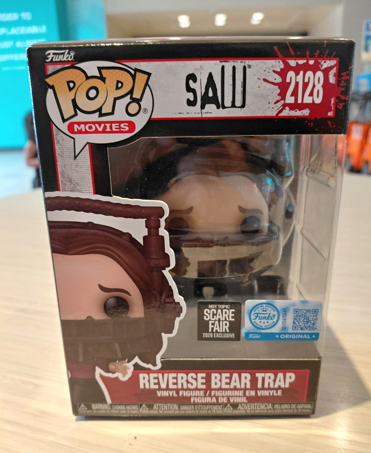 Funko Pop Movies Saw Reverse Bear Trap #2128 Hot Topic Scare Fair Excl 2026 Funko Pop Movies Saw Reverse Bear Trap #2128 Hot Topic Scare Fair Excl 2026