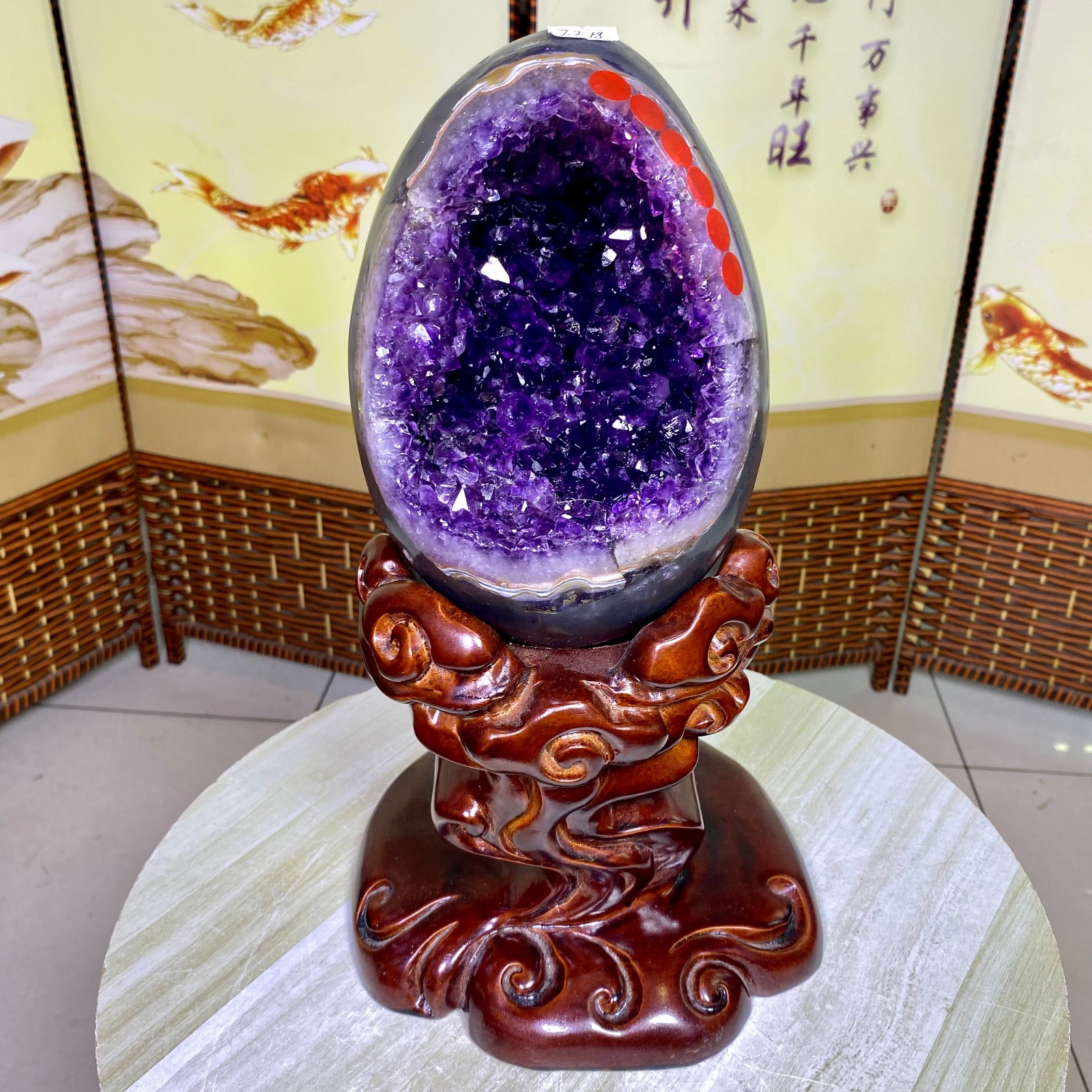 15.85LB High quality Natural Amethyst geode quartz crystal Dinosaur egg healing 15.85LB High quality Natural Amethyst geode quartz crystal Dinosaur egg healing