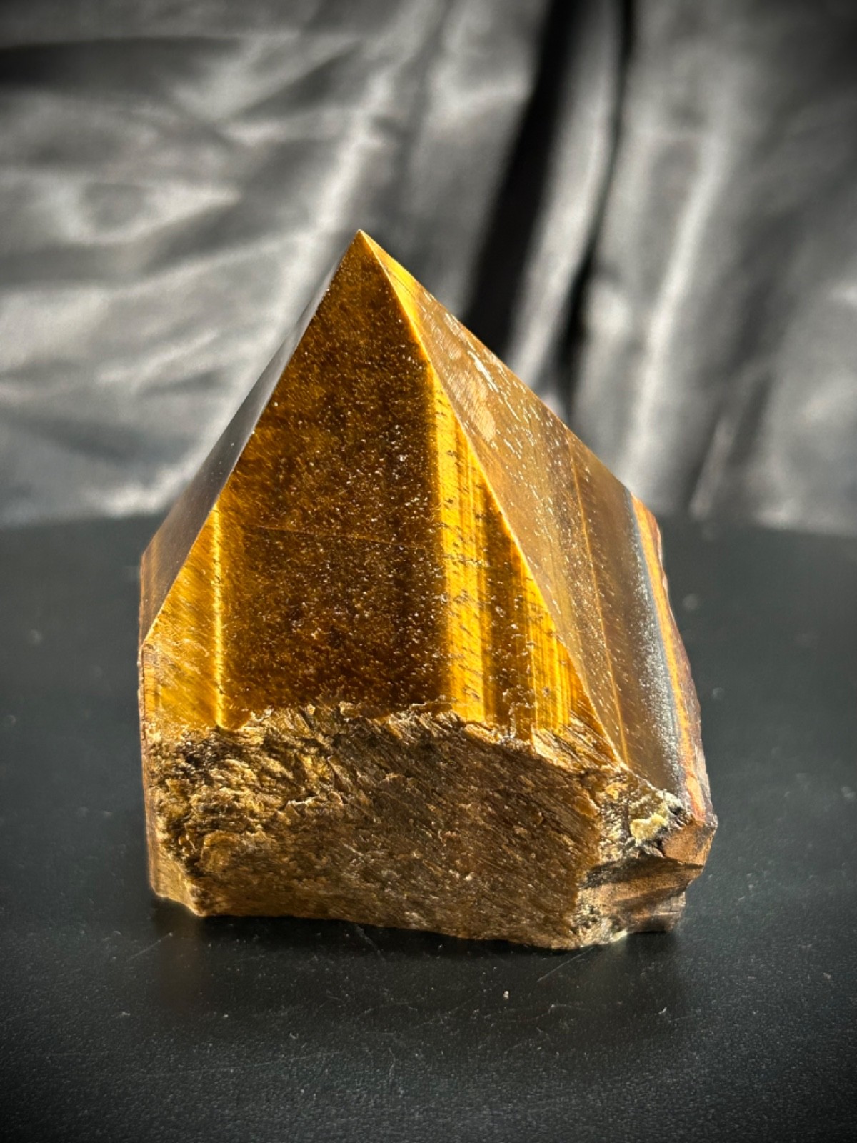 2.72" Unique Tiger Eye Freeform (polished top/rough bottom) 9.1oz (259 grams)