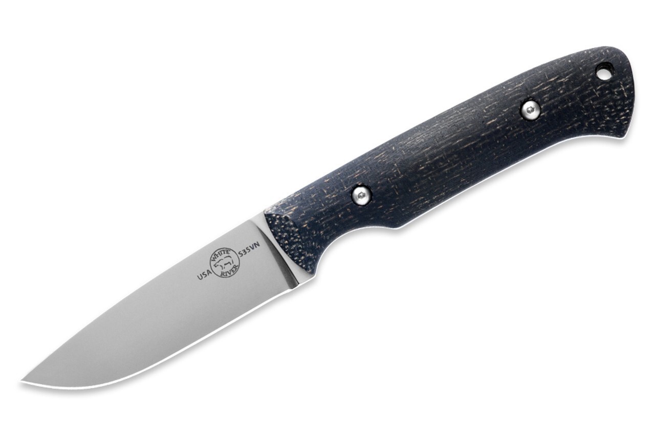 White River Hunter Burlap Black Micarta Hunting Knife CPM S35VN Steel Blade White River Hunter Burlap Black Micarta Hunting Knife CPM S35VN Steel Blade