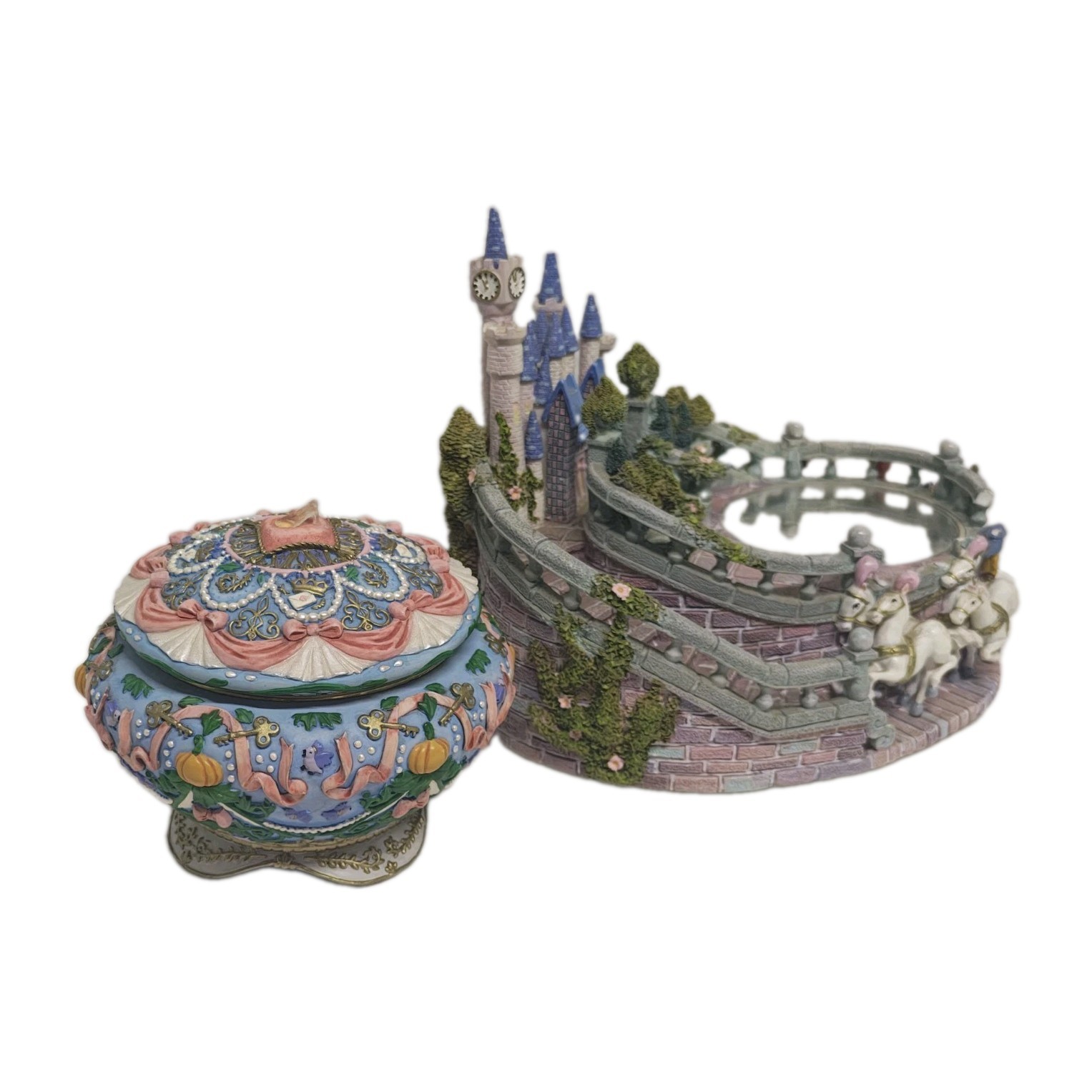 Lot Of 2 Rare Vintage Disney Cinderella Music Box "So This Is Love" *READ DESC*