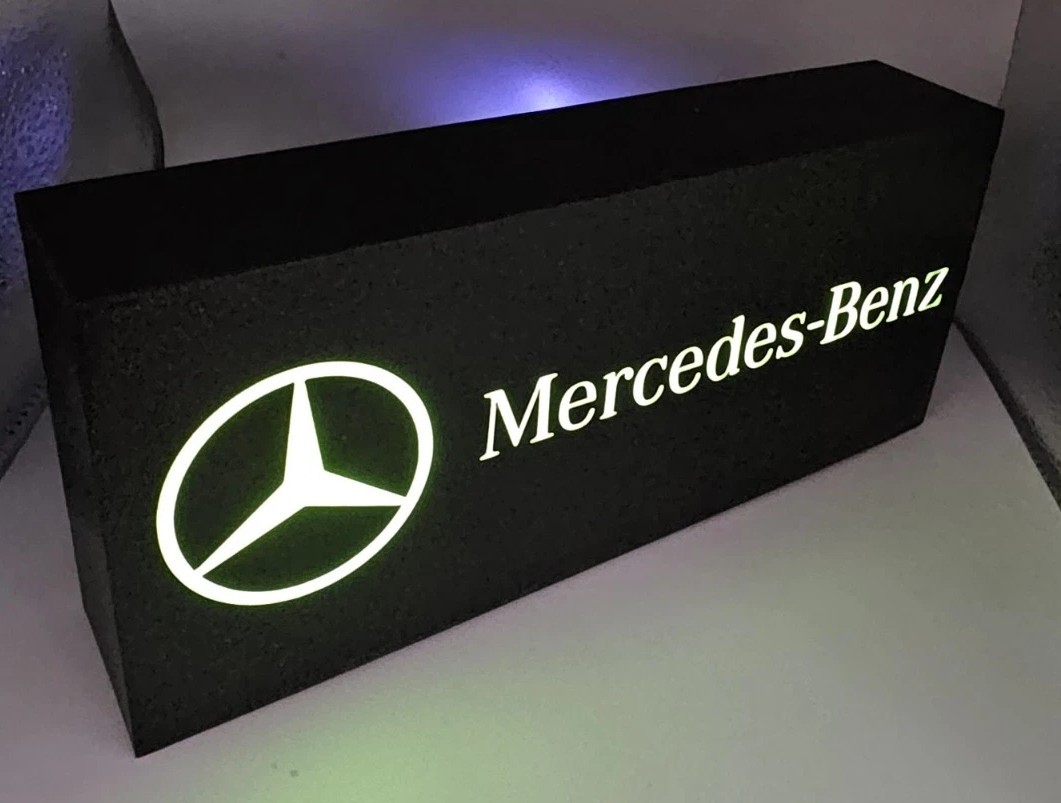 Mercedes-benz AMG Decor Man Cave Desk LED Lightbox USB Powered lighted sign shop Mercedes-benz AMG Decor Man Cave Desk LED Lightbox USB Powered lighted sign shop