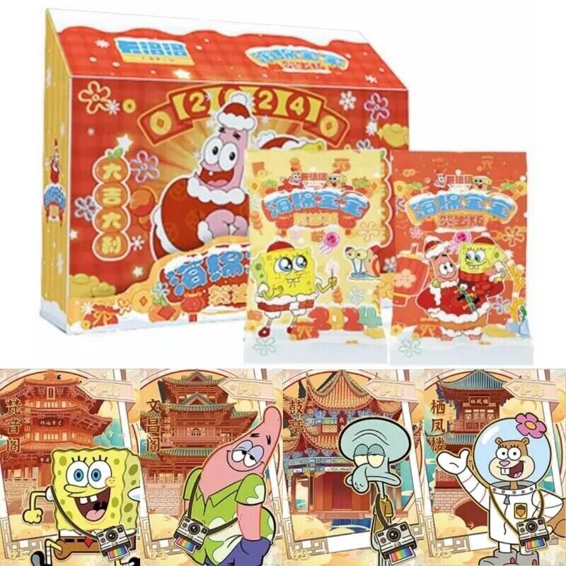Spongebob Squarepants Trading Cards Cute Premium CCG Hobby 11 Pack Box Carlo