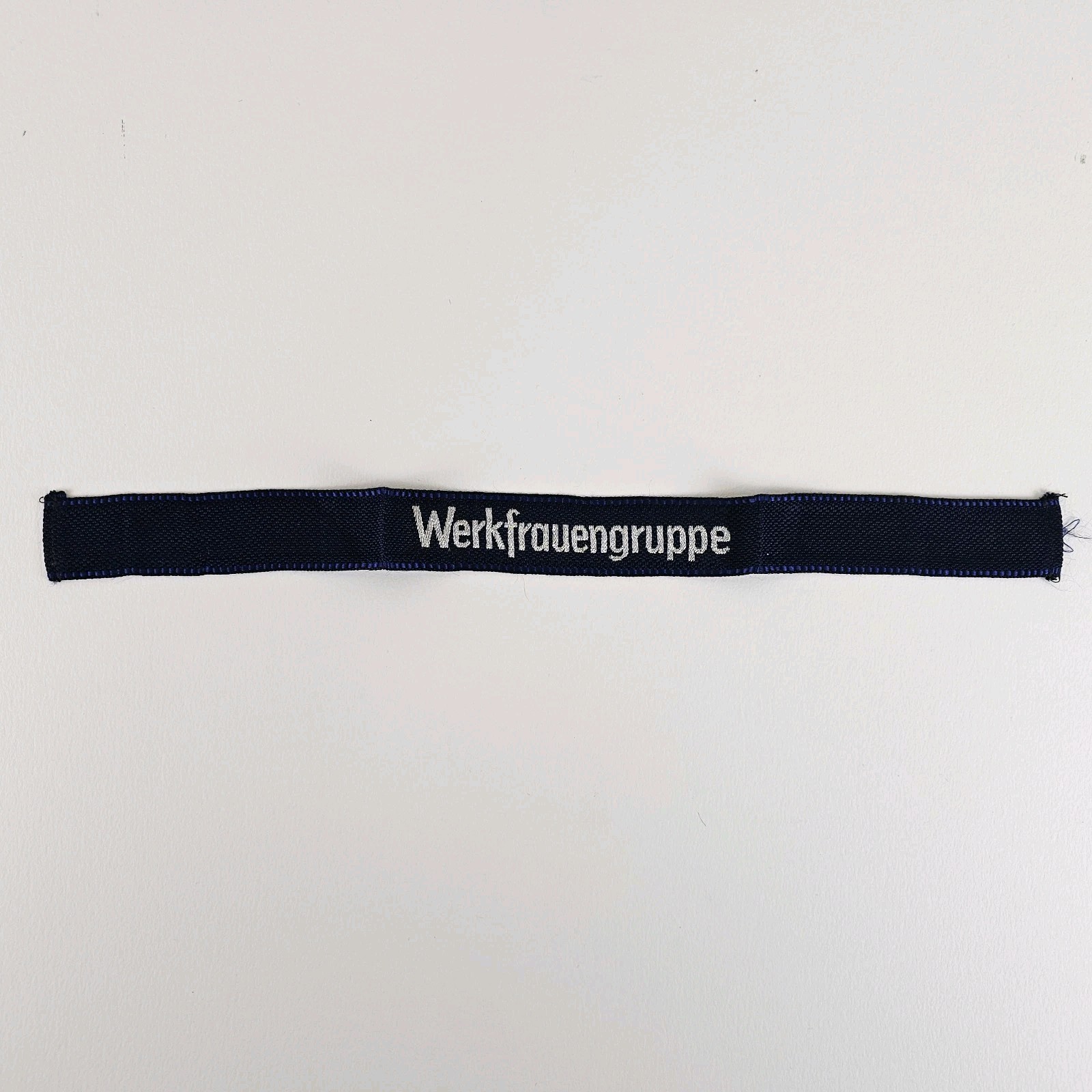 WWII - Nazi Germany Arm Band Cuff - Werkfrauengruppe Women's Factory Group w Tag WWII - Nazi Germany Arm Band Cuff - Werkfrauengruppe Women's Factory Group w Tag