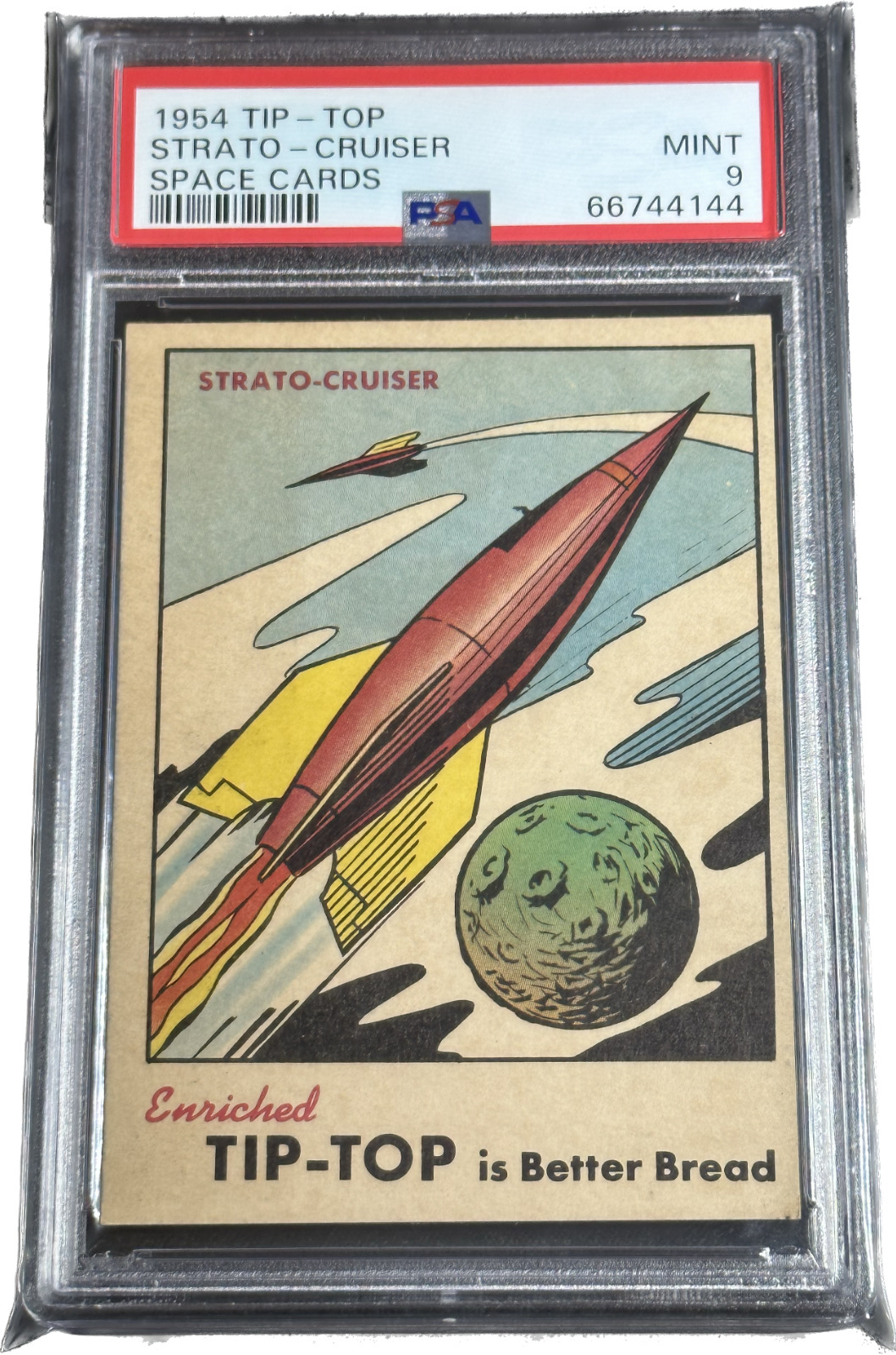 1954 Tip-Top Space Cards Strato-Cruiser Vintage PSA 9 MINT POP 1 NONE HIGHER