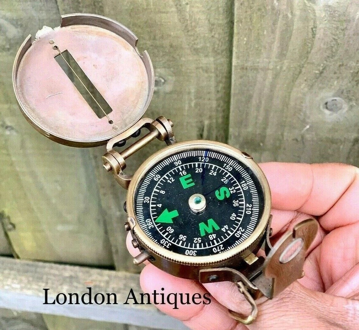 Thumb Style Solid Brass Soldiers Military WW2 Navigational Compass For Gift