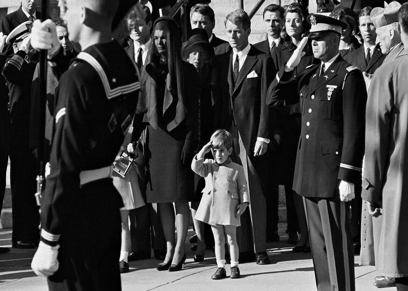 John F Kennedy Jr Salutes Casket PHOTO JFK Assassination Funeral John John