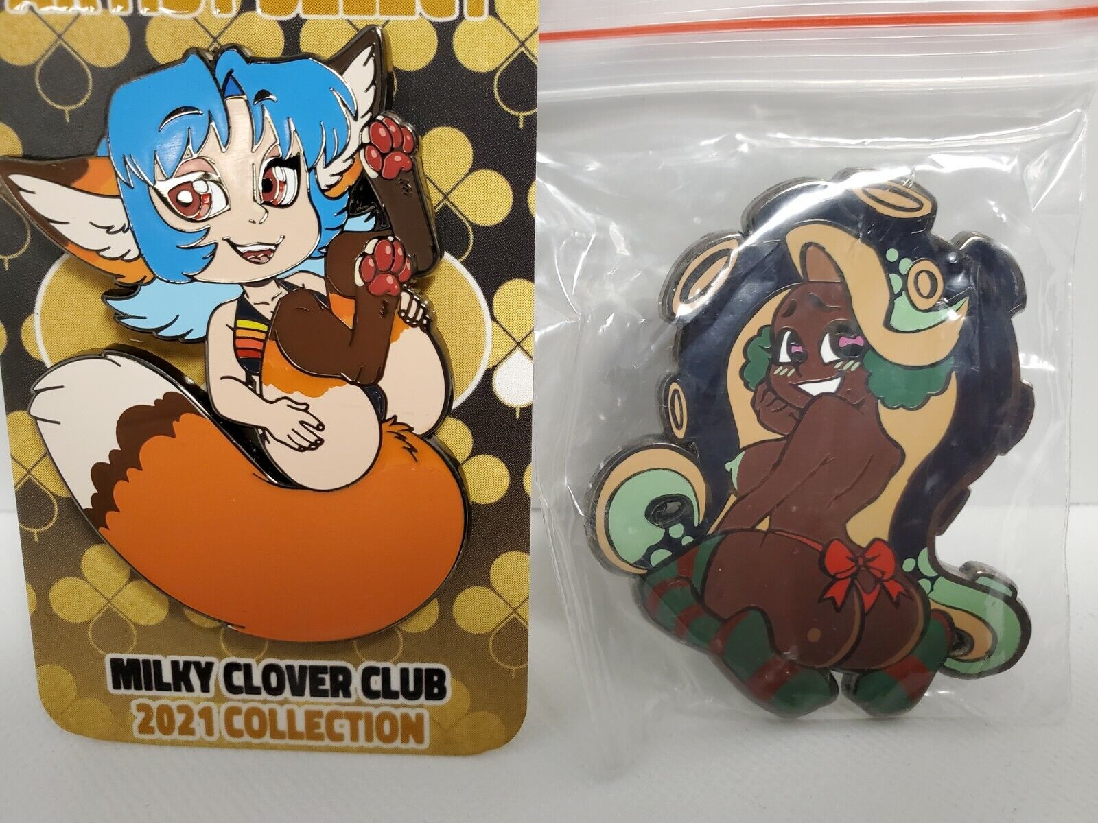 Milky Clover Club First Edition Artist Select Enamel Pins TWO Collectibles 2021