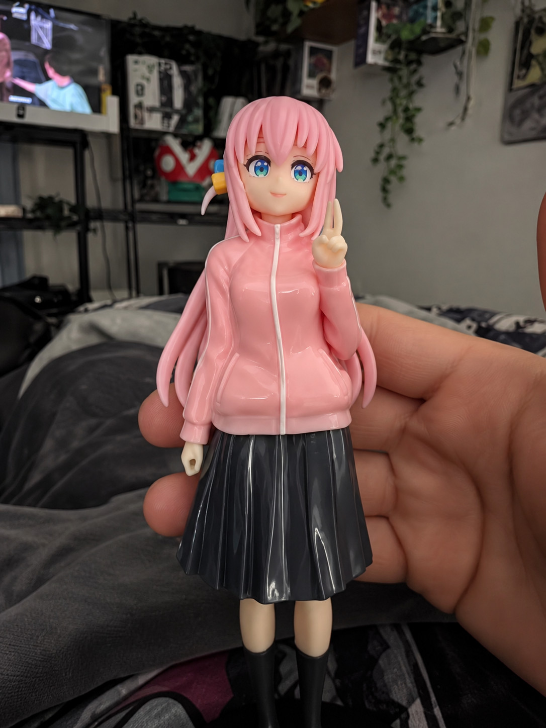 16CM Bocchi The Rock Gotoh Hitori Anime Figure Guitar Girl Model Desktop Decor 16CM Bocchi The Rock Gotoh Hitori Anime Figure Guitar Girl Model Desktop Decor