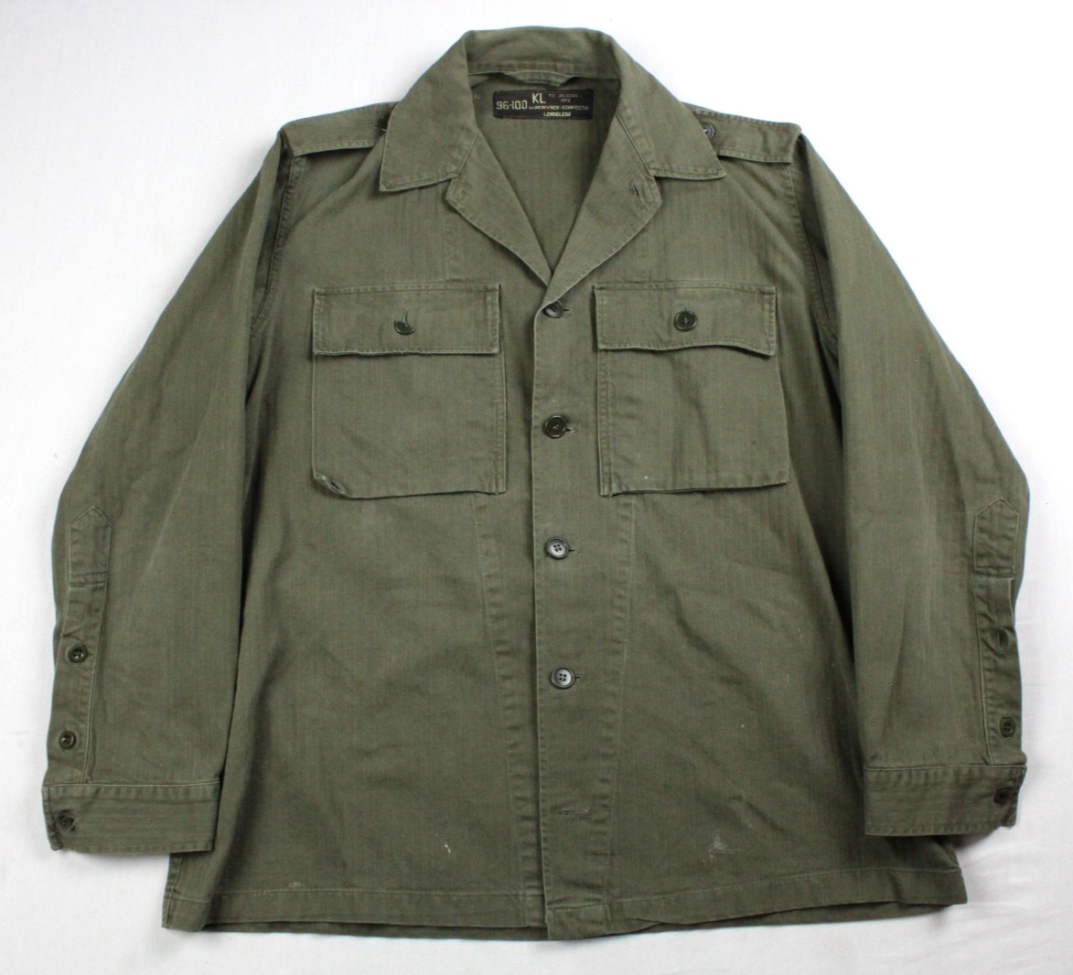 Vintage 1972 Royal Netherlands Dutch Army HBT Combat Shirt Size Medium Vintage 1972 Royal Netherlands Dutch Army HBT Combat Shirt Size Medium