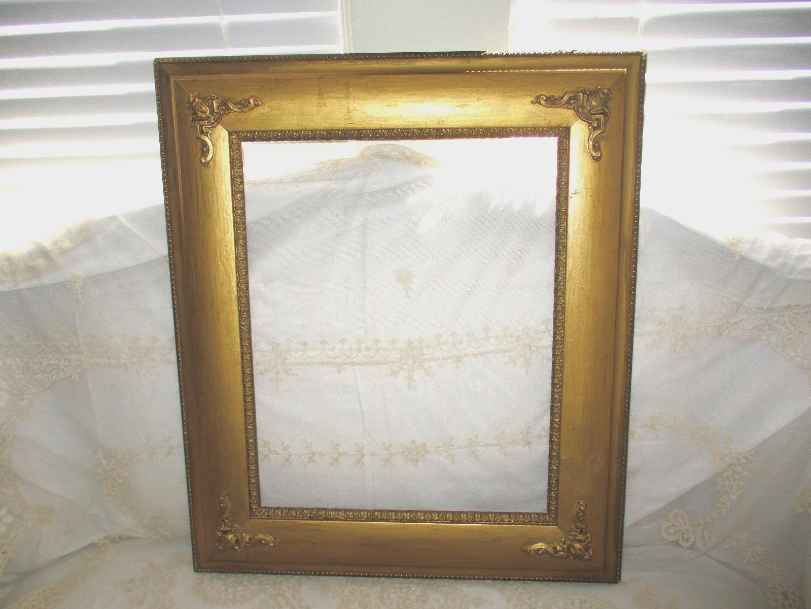 Antique Victorian Ornate Gold Wood Frame 28 x 24 fits 16 x 20