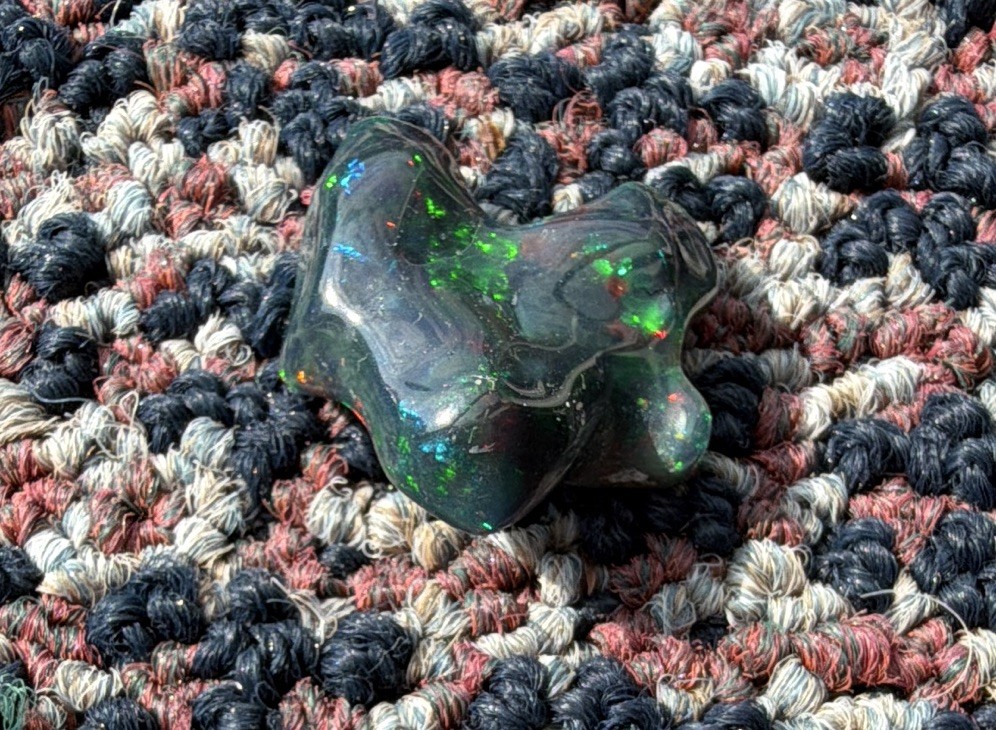 Stunning, Color Bomb, Polished, Ethiopian Black Opal Stunning, Color Bomb, Polished, Ethiopian Black Opal