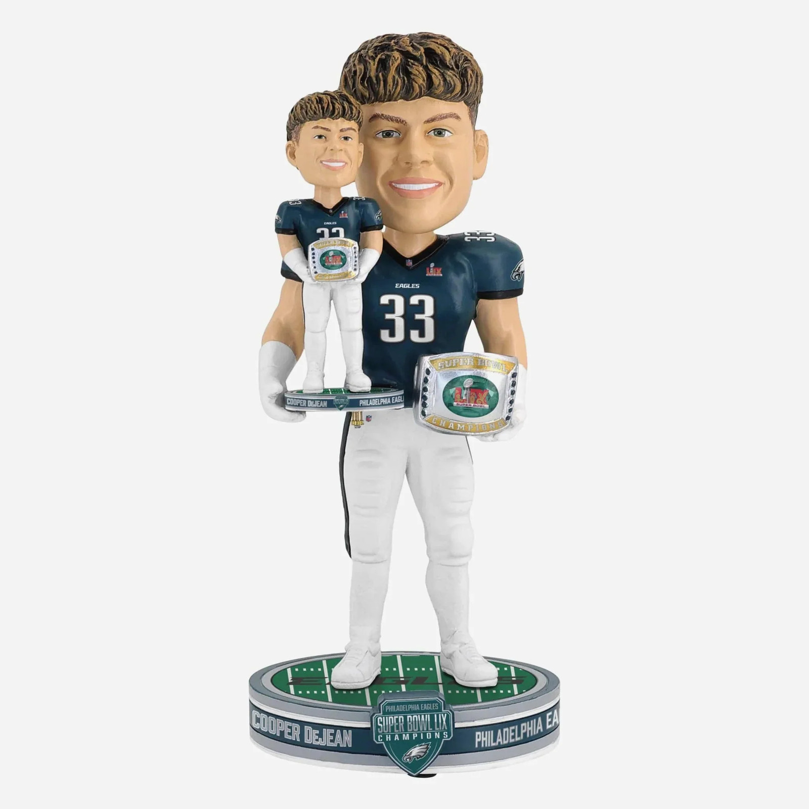 Cooper DeJean Philadelphia Eagles Super Bowl LIX Champs Bobble Dubblz Bobblehead Cooper DeJean Philadelphia Eagles Super Bowl LIX Champs Bobble Dubblz Bobblehead