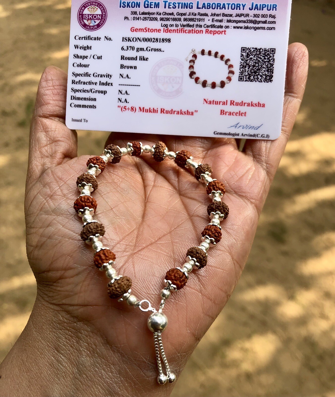 LAB CERTIFIED 925 silver 5 + 8 Mukhi RUDRAKSHA Rudraksh Bracelet adjustable LAB CERTIFIED 925 silver 5 + 8 Mukhi RUDRAKSHA Rudraksh Bracelet adjustable