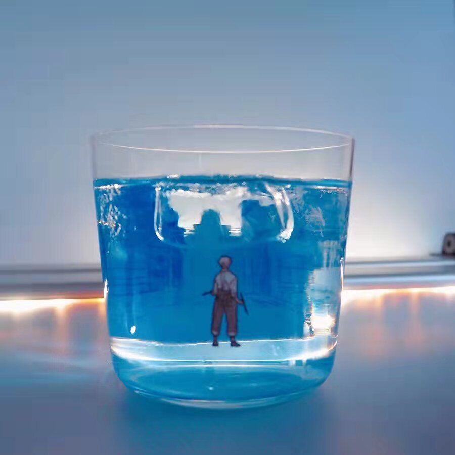 Anime Blue Period Yaguchi Yatora Water Glass Cosplay Prop Transparent Glasses