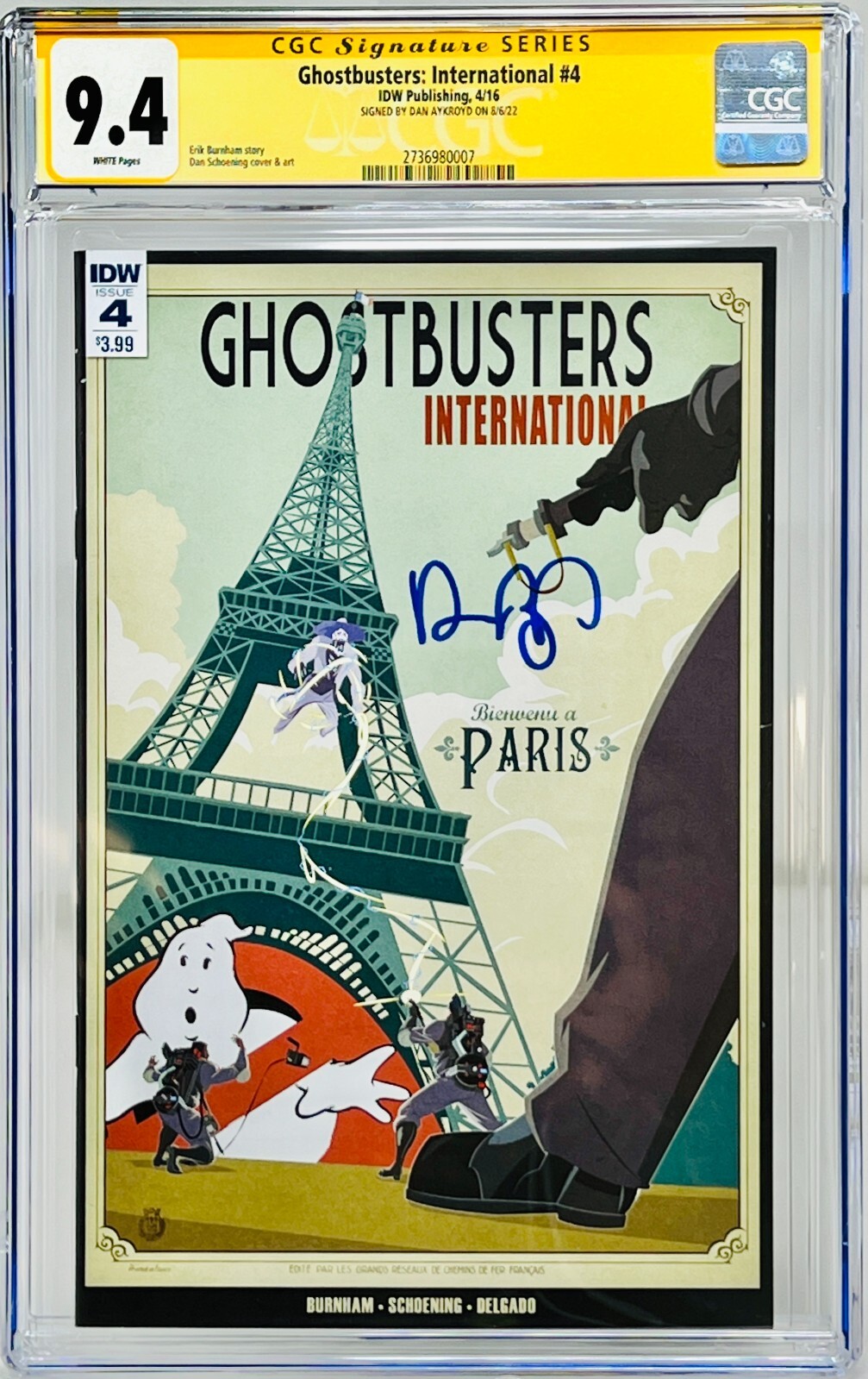 Dan Aykroyd Signed CGC Signature Series Graded 9.4 Ghostbusters International #4 Dan Aykroyd Signed CGC Signature Series Graded 9.4 Ghostbusters International #4
