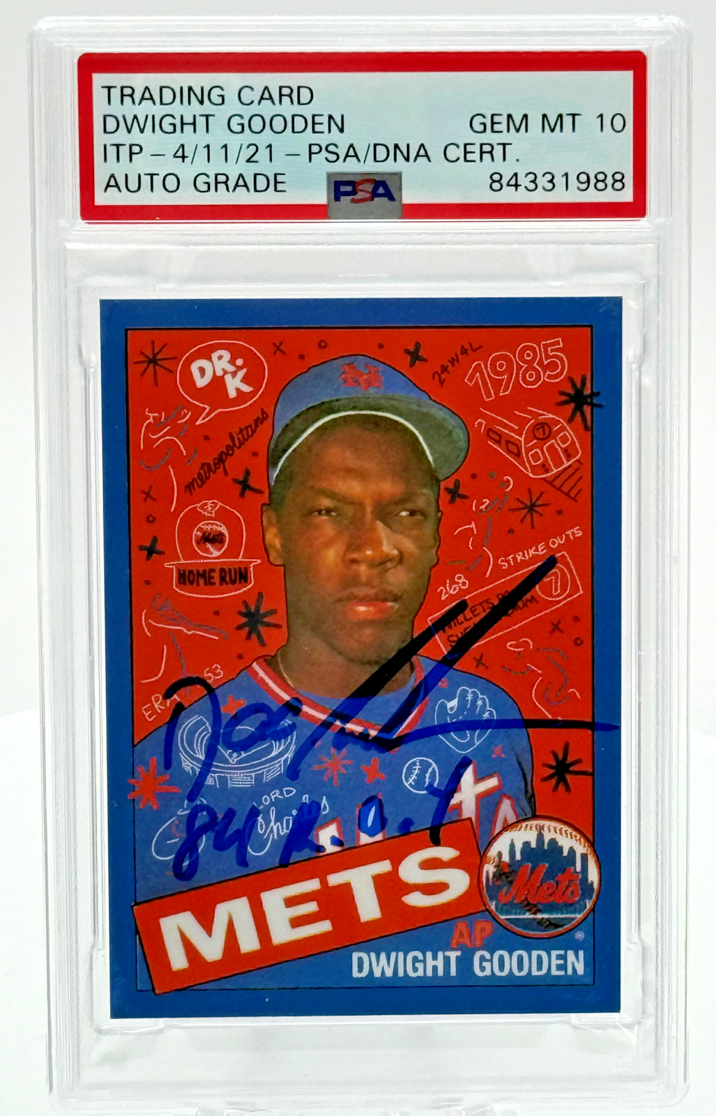 Dwight Gooden Autograph - Project 2020 #184 - Artist: Sophia Chang