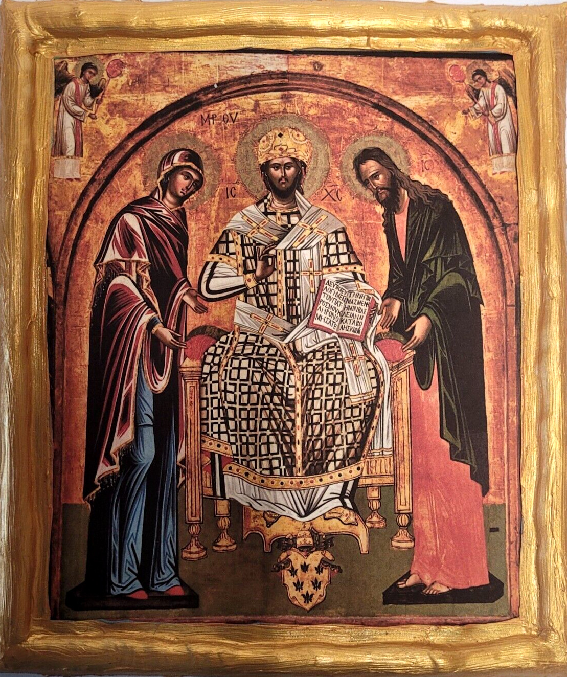 Deesis Deisis Christ Mary John The Baptist Greek Eastern Orthodox Icon Deesis Deisis Christ Mary John The Baptist Greek Eastern Orthodox Icon