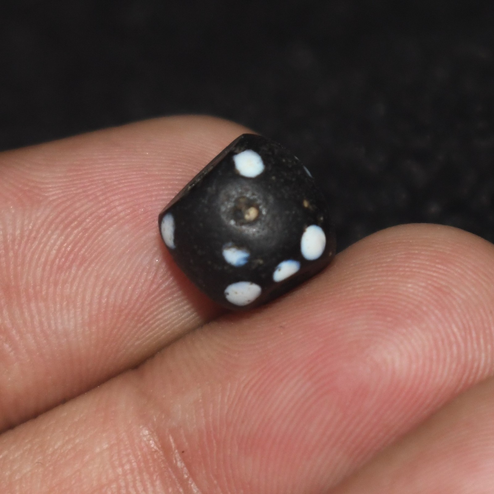 Genuine Ancient Mosaic Gabri Glass Bead in good Condition over 2000 Years Old Genuine Ancient Mosaic Gabri Glass Bead in good Condition over 2000 Years Old