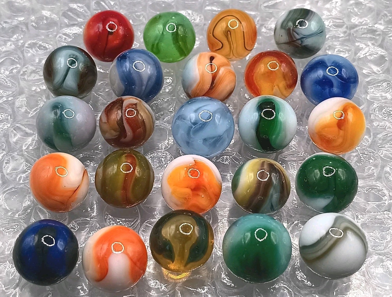 Vintage Marbles Lot- .63"- .58"- Jabo, DAS, West Virginia Swirls - L427 Vintage Marbles Lot- .63"- .58"- Jabo, DAS, West Virginia Swirls - L427