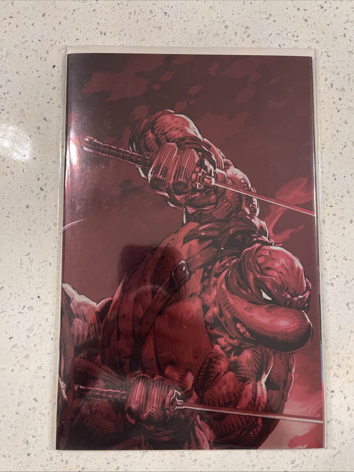 TEENAGE MUTANT NINJA TURTLES 10 TAN FOIL Virgin Connecting Variant B LTD 600 NM TEENAGE MUTANT NINJA TURTLES 10 TAN FOIL Virgin Connecting Variant B LTD 600 NM