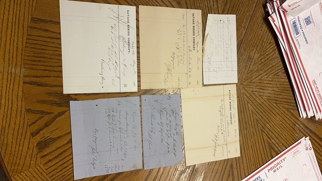 Antique 19th Century Handwritten Receipts Antique 19th Century Handwritten Receipts