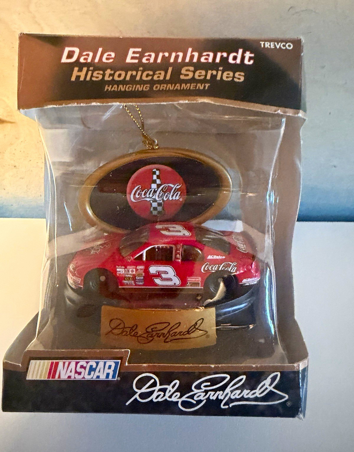 Trevco Dale Earnhardt NASCAR Coca-Cola #3 Car Christmas Hanging Ornament Trevco Dale Earnhardt NASCAR Coca-Cola #3 Car Christmas Hanging Ornament