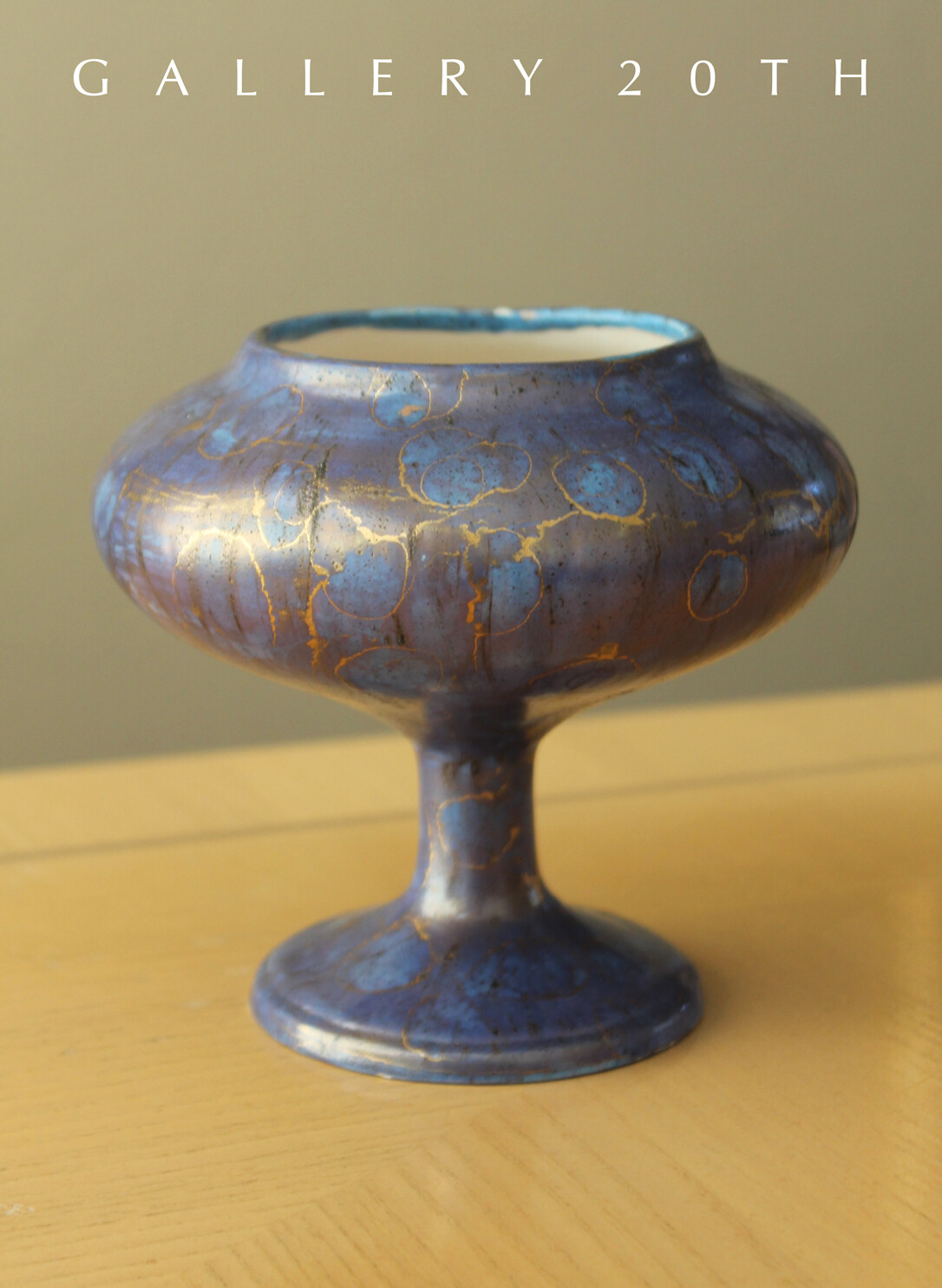BEAUTIFUL & RARE MCM PURPLE POTTERY VASE 50's 60's VTG ART CHALICE MID CENTURY BEAUTIFUL & RARE MCM PURPLE POTTERY VASE 50's 60's VTG ART CHALICE MID CENTURY