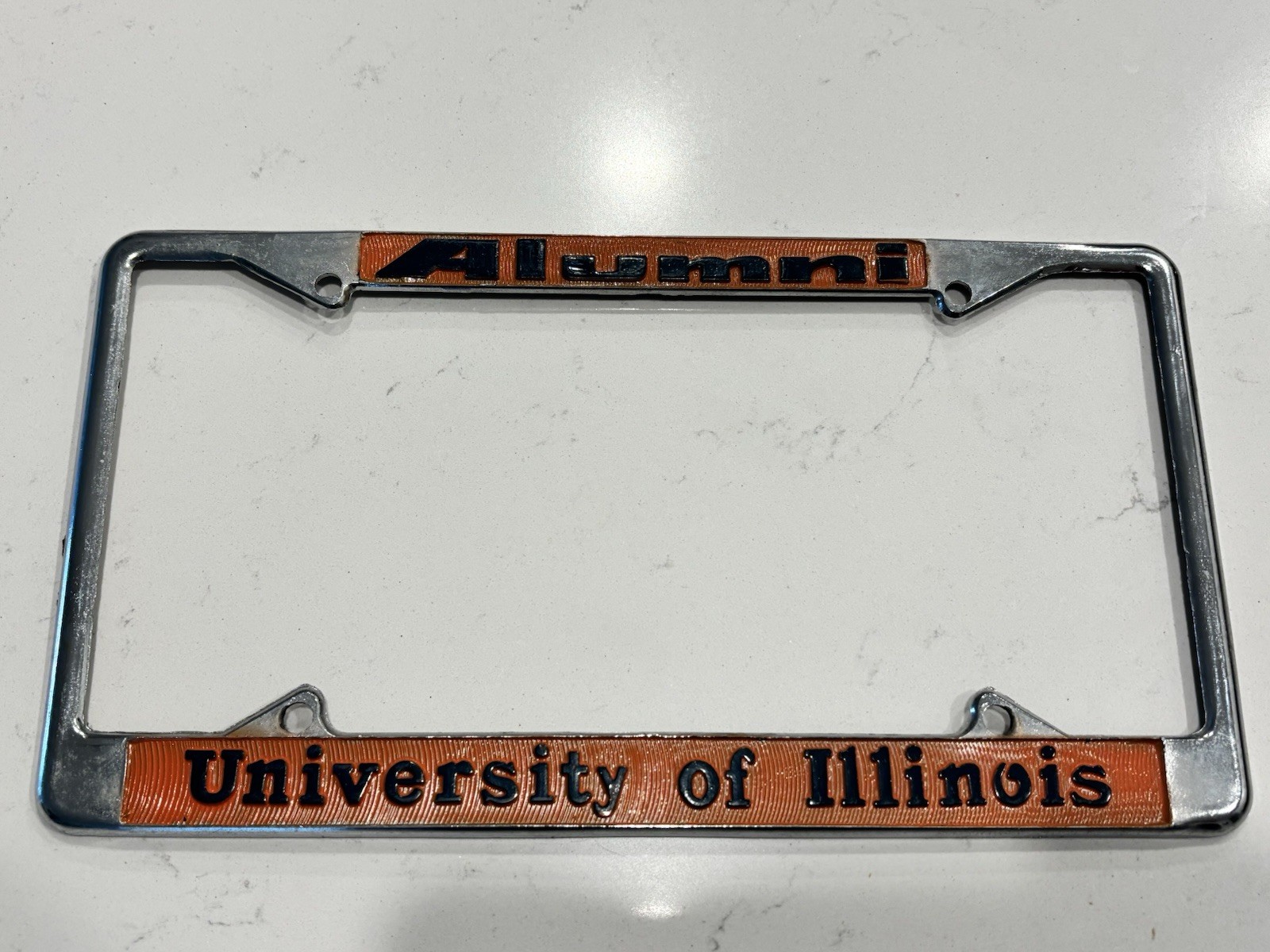 VTG Illini University Of Illinois Alumni College Football License Plate Frame ++ VTG Illini University Of Illinois Alumni College Football License Plate Frame ++