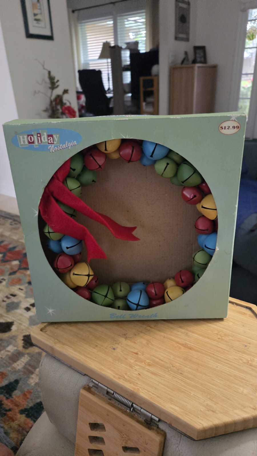 Cute Vtg Holiday Nostalgia 10" Bell Wreath New In Box