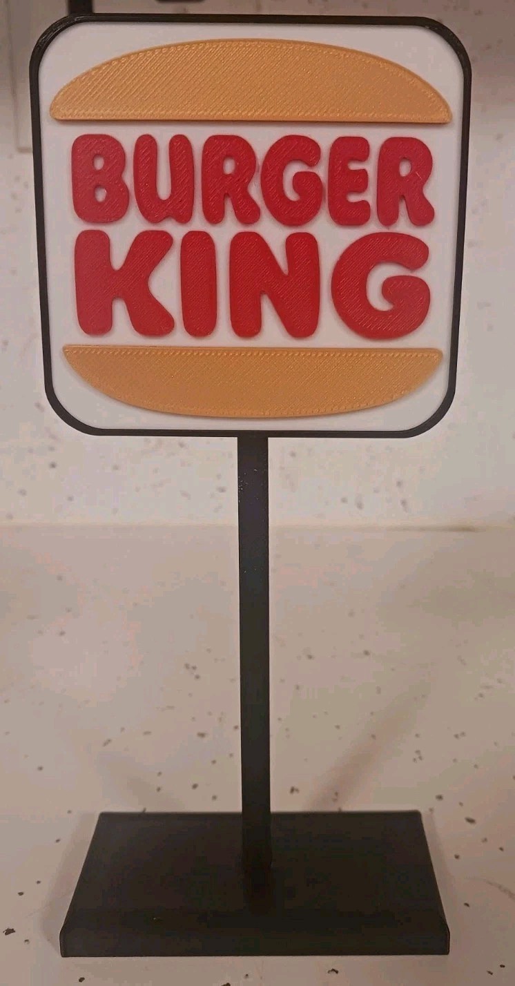 🍔 BURGER KING 🍔 '69-94' 'Vintage Logo' Mini Drive Thru Sign 7" Tall Shelf/Desk 🍔 BURGER KING 🍔 '69-94' 'Vintage Logo' Mini Drive Thru Sign 7" Tall Shelf/Desk