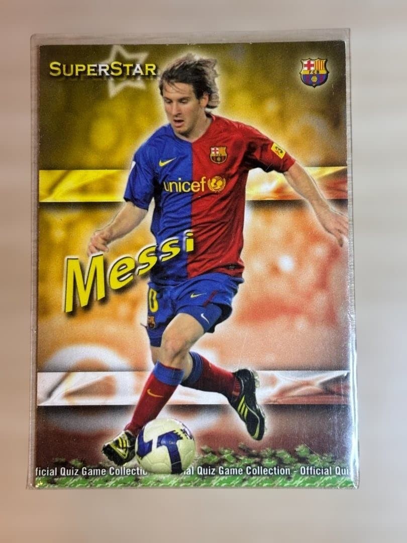 2009-10 Mundicromo Lionel Messi #027 SUPERSTAR Insert FC Barcelona Card Rare 2009-10 Mundicromo Lionel Messi #027 SUPERSTAR Insert FC Barcelona Card Rare
