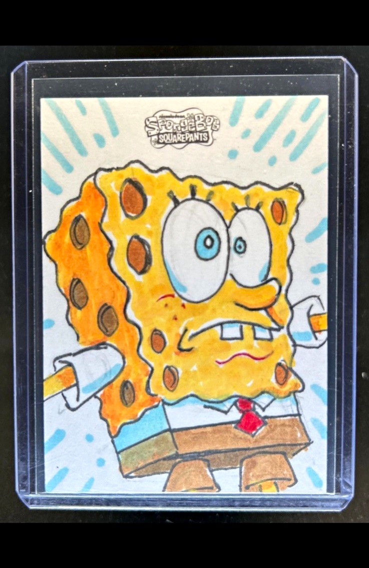 2025 Topps Chrome SpongeBob 25th Anniv One of One Sketch Auto Mike LaPeruta 2025 Topps Chrome SpongeBob 25th Anniv One of One Sketch Auto Mike LaPeruta