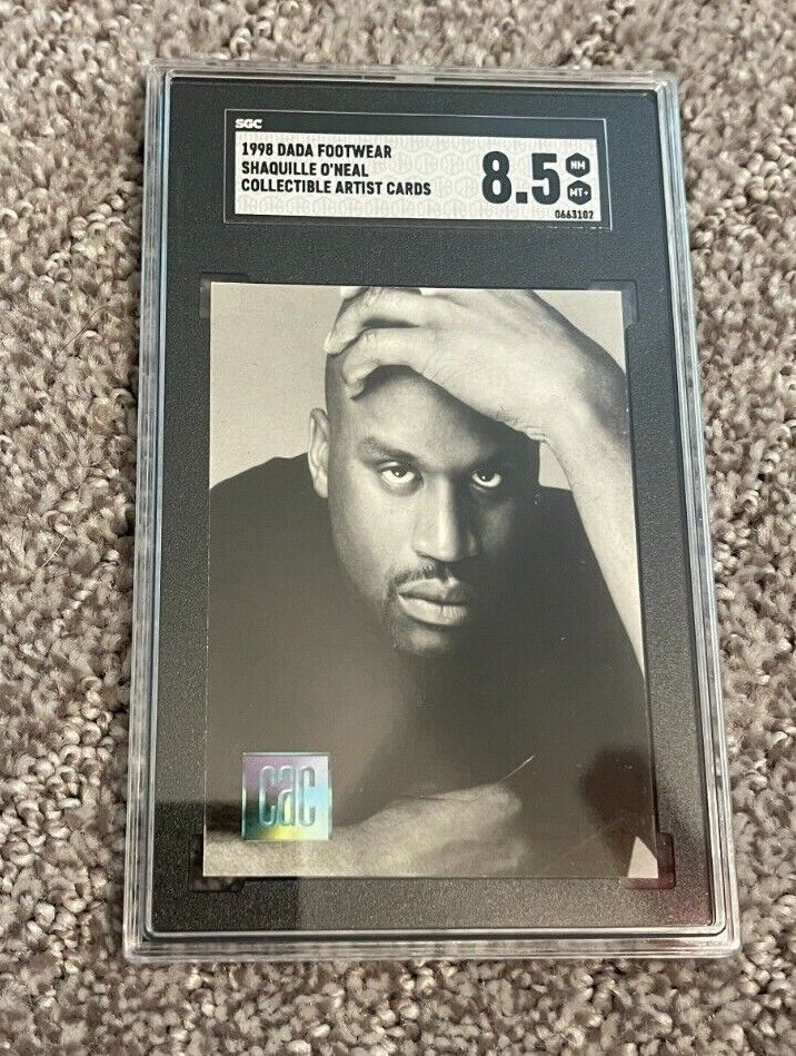 1998 Dada Footwear Shaquille O'Neal Collectible Artist Cards SGC 8.5