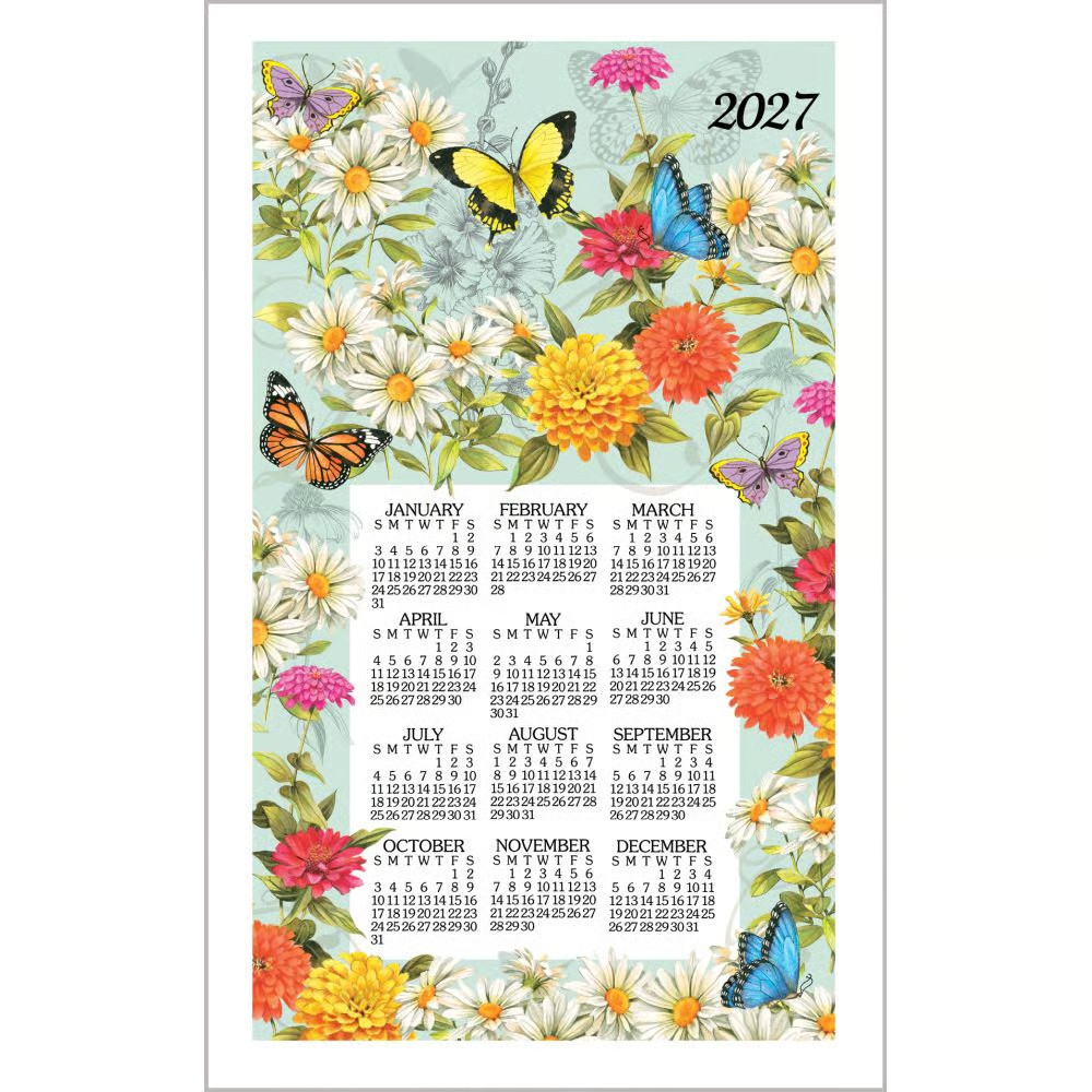 Kay Dee Designs, Butterfly Garden 2027 Calendar Towel Kay Dee Designs, Butterfly Garden 2027 Calendar Towel