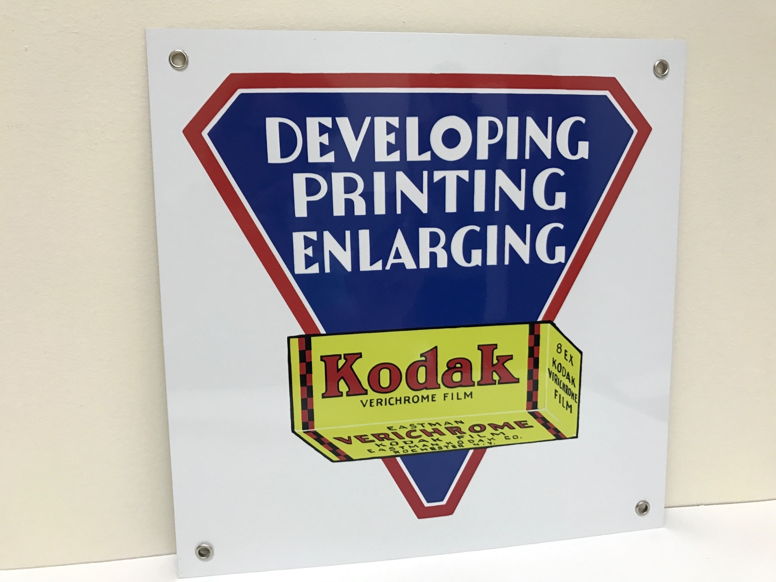 Kodak film vintage style metal advertising sign baked Kodak film vintage style metal advertising sign baked