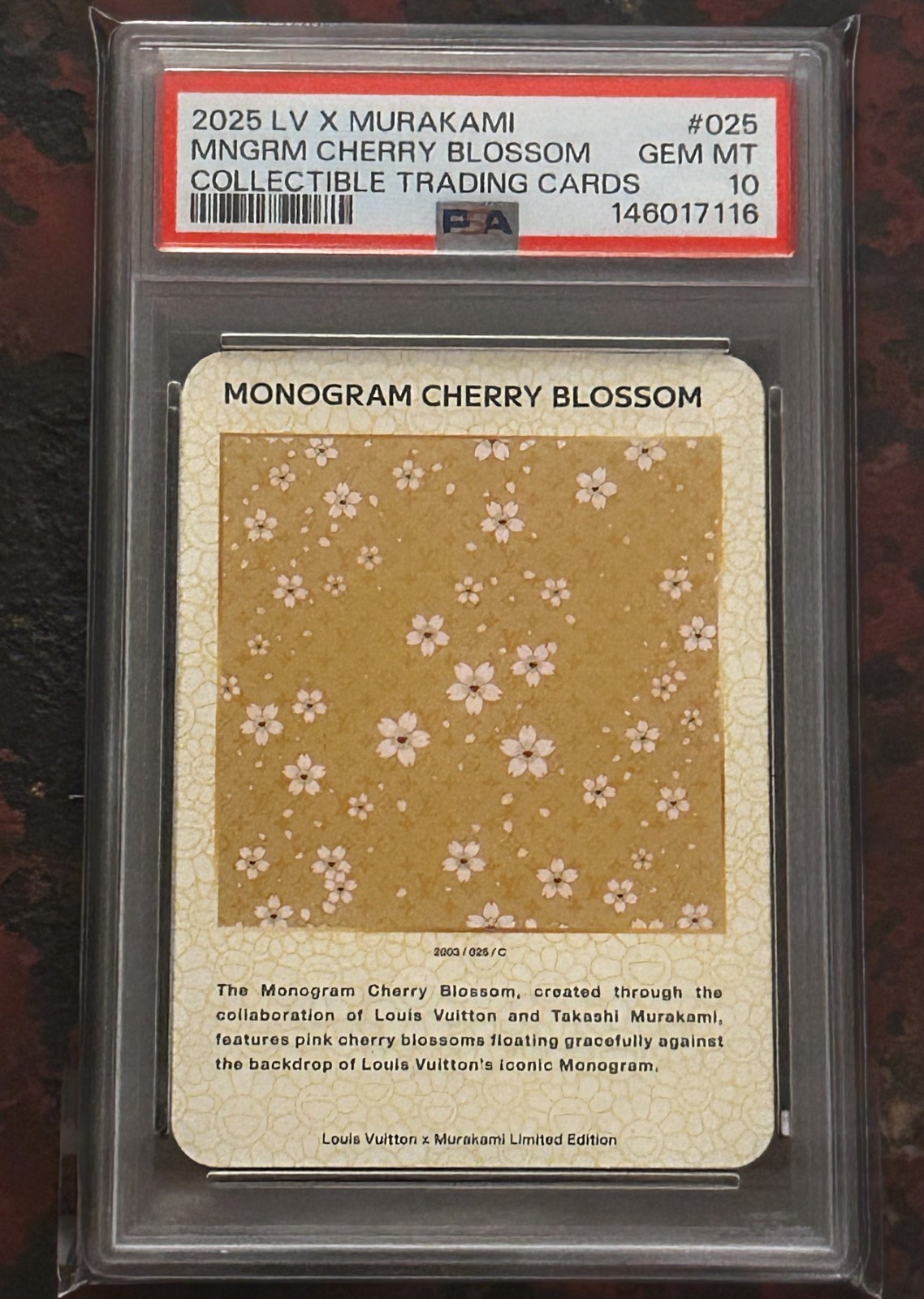 psa 10 | 2025 louis vuitton x murakami mngrm cherry blossom trading card #025 👜 psa 10 | 2025 louis vuitton x murakami mngrm cherry blossom trading card #025 👜