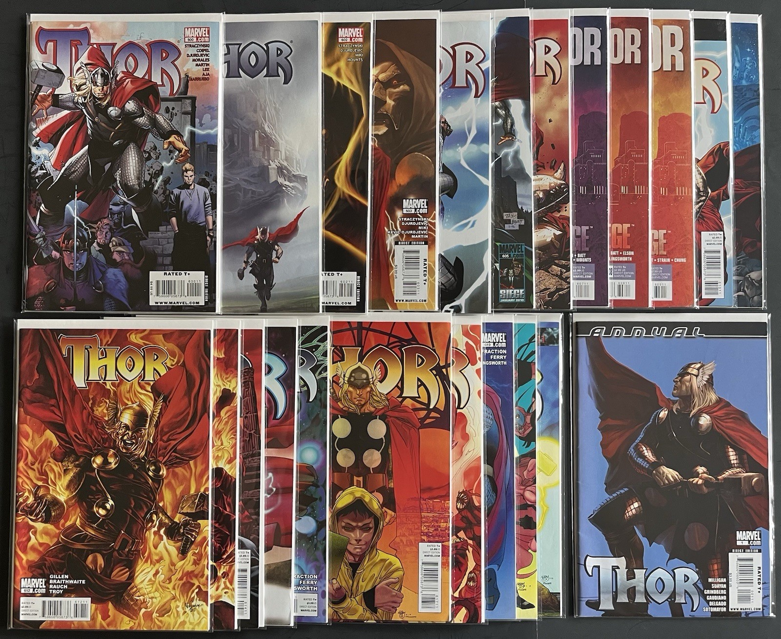 Thor #1-12, 600-621, Giant-Size Finale, Annual #1 Complete Series Marvel Comics