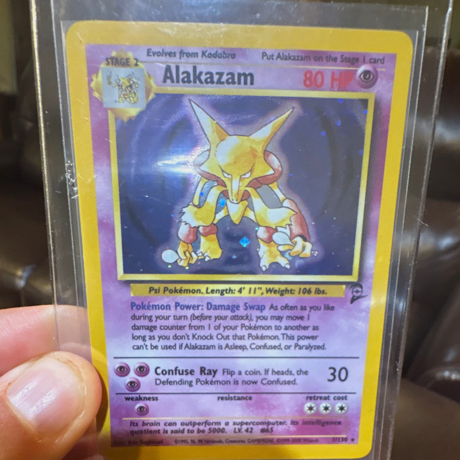 1999 Pokémon Base Set Alakazam 1/102 Holo Rare Wizards of the Coast English 1999 Pokémon Base Set Alakazam 1/102 Holo Rare Wizards of the Coast English