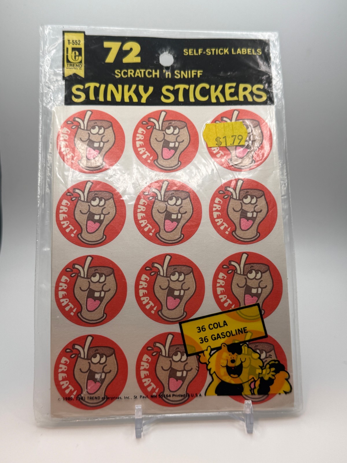 Vintage Trend Scratch And Sniff Stinky Stickers Pack Cola Gasoline 72 Total Vintage Trend Scratch And Sniff Stinky Stickers Pack Cola Gasoline 72 Total