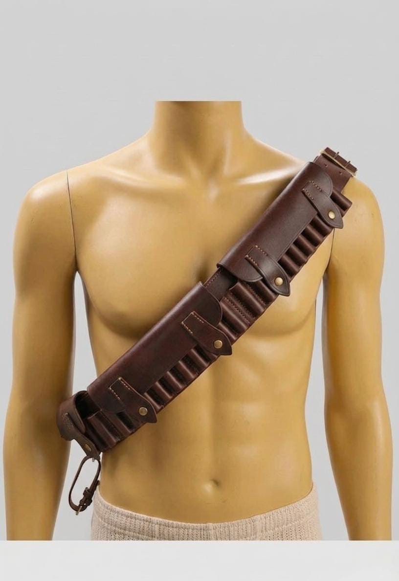 1888 British Boer War .303 Leather Ammunition Bandolier 50 Capacity Reproduction 1888 British Boer War .303 Leather Ammunition Bandolier 50 Capacity Reproduction