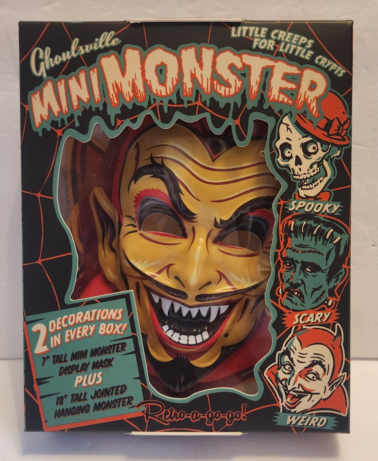 Ghoulsville Mini Monster Mask FUN HOUSE DEVIL Set  Retro-a-go-go Halloween MIB