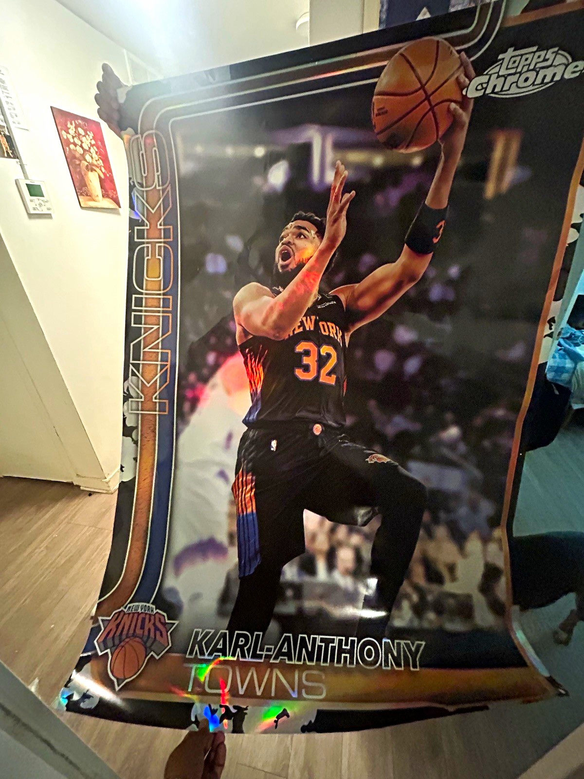 Topps 2025-26 Topps Chrome x Denim tears Knicks Oversized KAT poster Topps 2025-26 Topps Chrome x Denim tears Knicks Oversized KAT poster