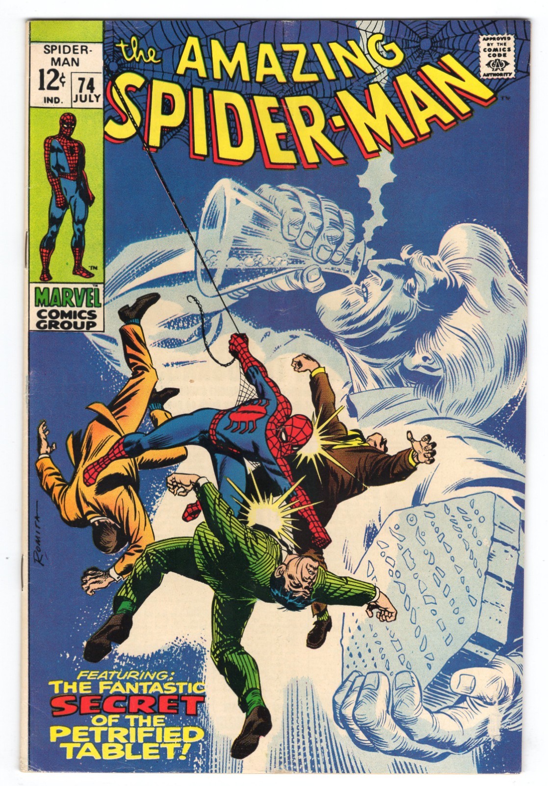 Amazing Spider-Man 74 1969 Marvel Comics VG+ 4.5 Silvermane Gwen Stacy Amazing Spider-Man 74 1969 Marvel Comics VG+ 4.5 Silvermane Gwen Stacy