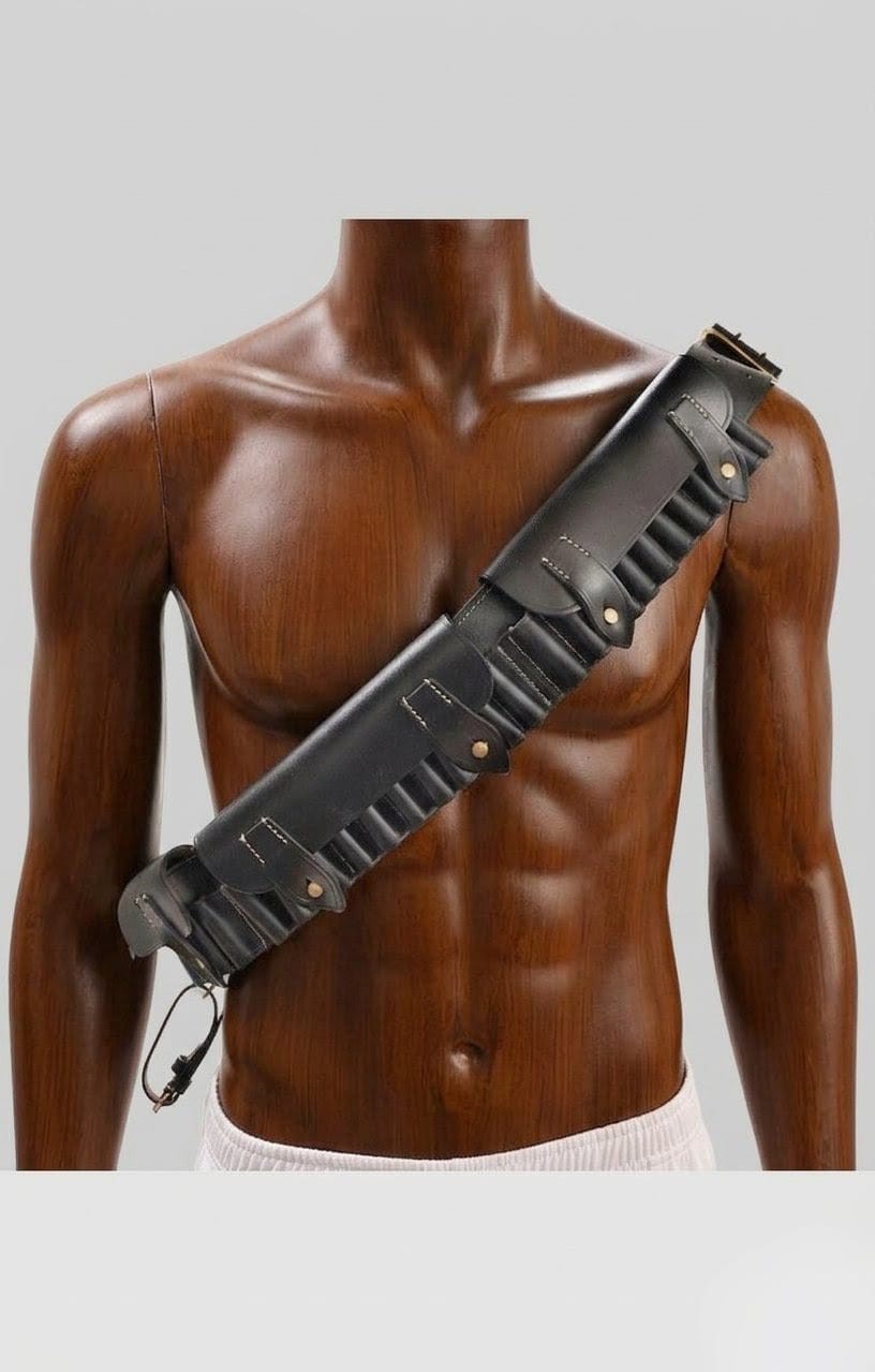 1888 British Boer War .303 Leather Ammunition Bandolier 50 Capacity Reproduction 1888 British Boer War .303 Leather Ammunition Bandolier 50 Capacity Reproduction